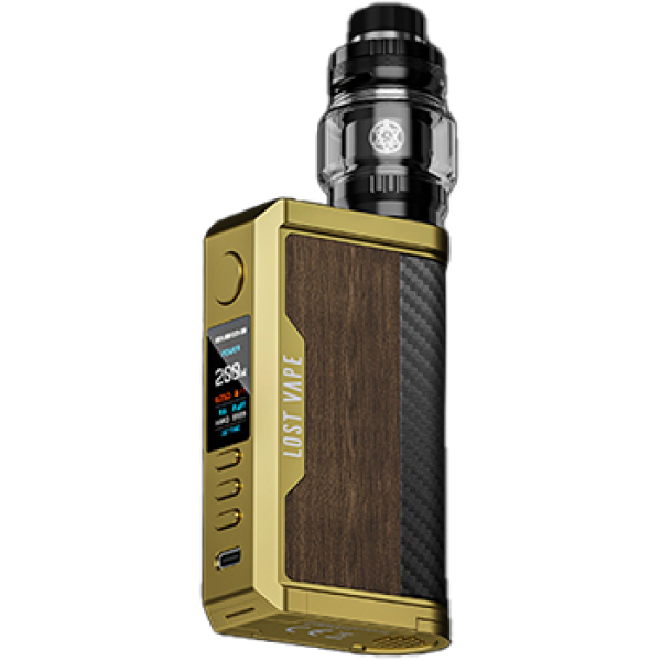 Lost Vape Centaurus Q200 Kit Gold Teak Wood