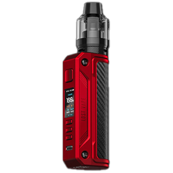 Thelema Solo 100W MOD Matt Red Carbon Fiber By Lost Vape