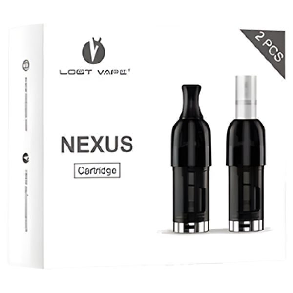 Cartridge LV Nexus 0.8 Ohm with Cotton Tip + 510 Drip TIp 2ML Pod Replacement by Lost Vape x JVS