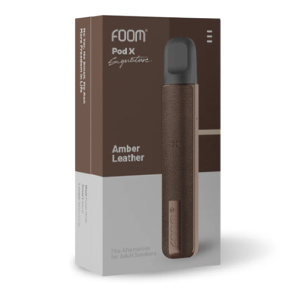 Foom Pod X Amber SIgnature Leather Series 600mAh Pod Kit Authentic by Foom