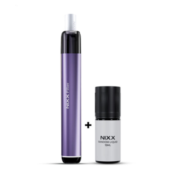Nixx Filter Pod Noble Violet Bundling Edition Pod Kit + Nixx Salt Nic 15ML by JVS x Raffi Ahmad